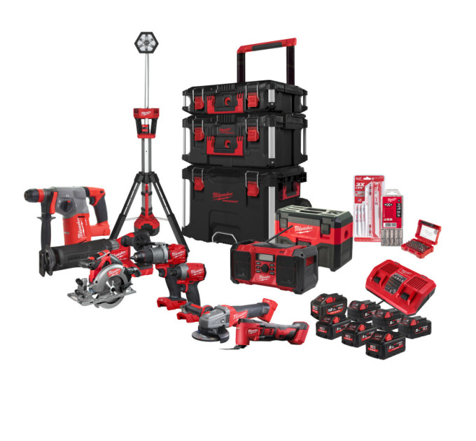 Набор инструментов аккумляторных MILWAUKEE, M18 FPP10A-127P