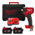 Гайковерт аккумуляторный бесщеточный MILWAUKEE 1/2'' (339Нм) M18 FIW2F12-502X, с кольцом (ЗУ+2Х5Ач)