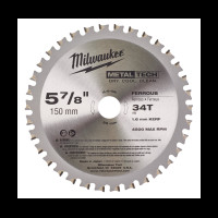 Диск пильный по металлу MILWAUKEE, Ø150x20x1,6мм, 34зуб. Диск пильный по металлу MILWAUKEE, Ø150x20x1,6мм, 34зуб.