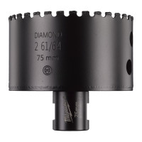 Коронка алмазная Diamond Max MILWAUKEE, Ø75мм M14 (сухое сверление)