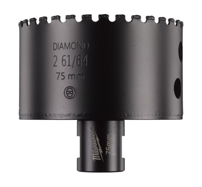 Коронка алмазна Diamond Max MILWAUKEE, Ø75мм M14 (сухе свердління)