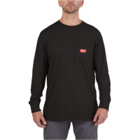 Футболка MILWAUKEE, WTLS з кишенею та довгим рукавом, чорна, (розмір XXL) Футболка MILWAUKEE, WTLS з кишенею та довгим рукавом, чорна, (розмір XXL)
