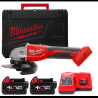 Шлифмашина угловая - болгарка аккумуляторная бесщёточная MILWAUKEE Ø125мм M18 BLSAG125X-402X