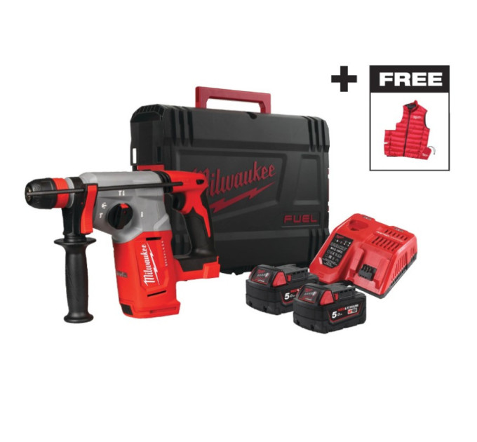 Перфоратор акумуляторний безщітковий SDS-PLUS MILWAUKEE M18 BLHXMC-502X (2,3 Дж) + ЖИЛЕКТА