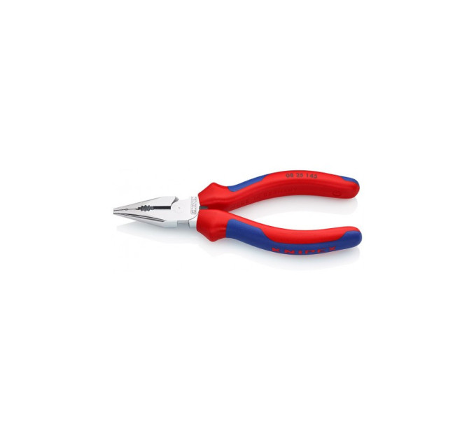 Пассатижи удлиненные (острогубцы) Ø8,0мм, 145мм KNIPEX 08 25 145, хромированные