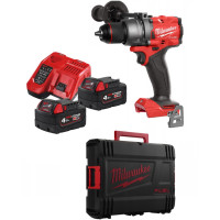 Дриль-шуруповерт акумуляторна безщіткова ударна MILWAUKEE M18 FPD3-402X (158 Нм) (ЗУ+2Х4Ач, кейс)