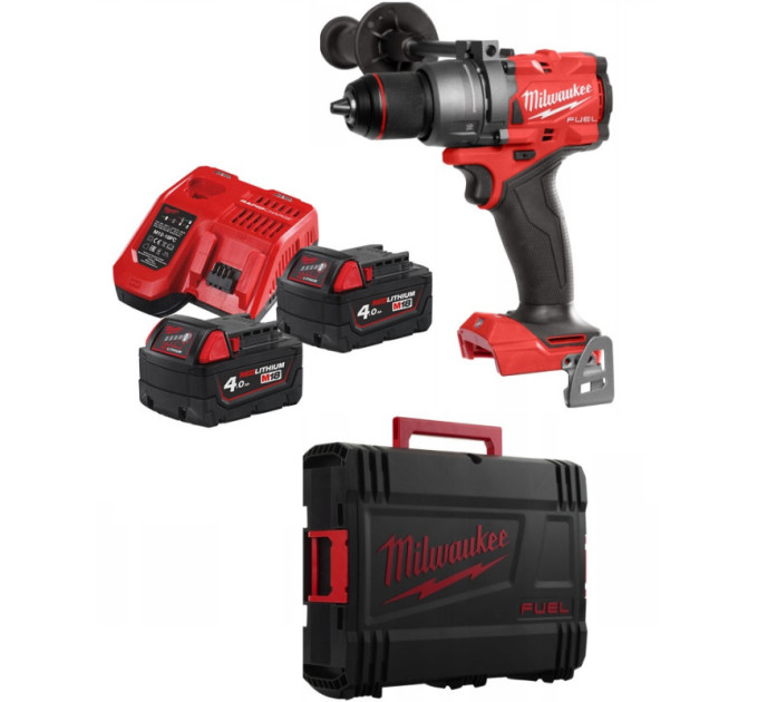 Дриль-шуруповерт акумуляторна безщіткова ударна MILWAUKEE M18 FPD3-402X (158 Нм) (ЗУ+2Х4Ач, кейс)