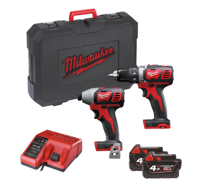 Набір з 2х інструментів безщіткових акумуляторних MILWAUKEE M18 BPP2D-402C