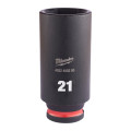 Головка ударная ShW 3/8'' SKT MILWAUKEE, удлиненная, 21мм