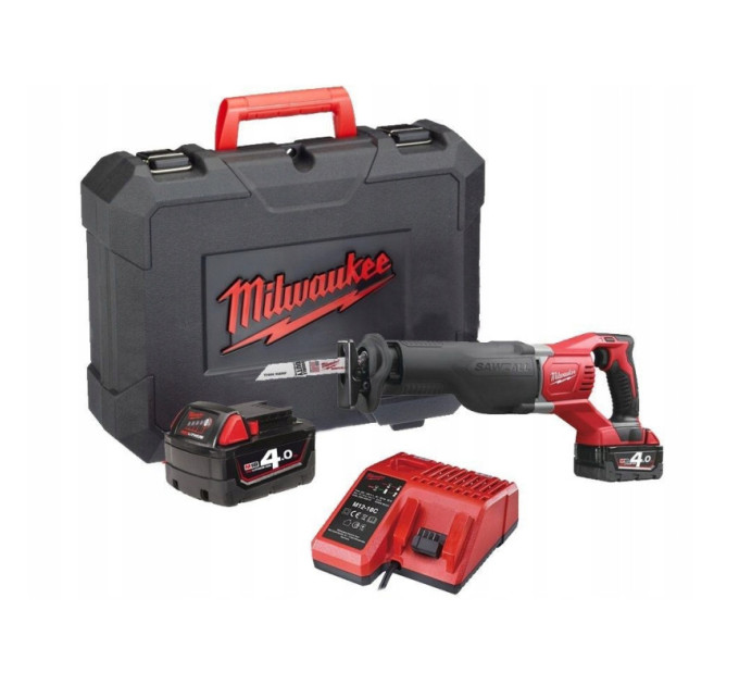 Пила сабельная аккумуляторная MILWAUKEE M18 BSX-402C (ЗУ+2акк.Х4Ач+кейс)