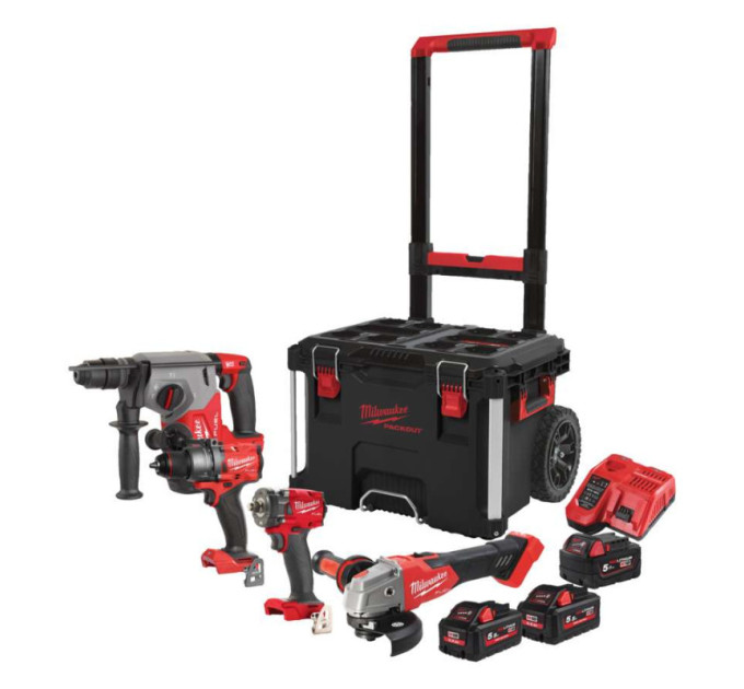 Набір з 4х інструментів безщіткових акумуляторних MILWAUKEE M18 FPP4C-555T