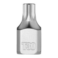 Головка торцевая хромированная ¼” MILWAUKEE укороченная с битой Torx, T30