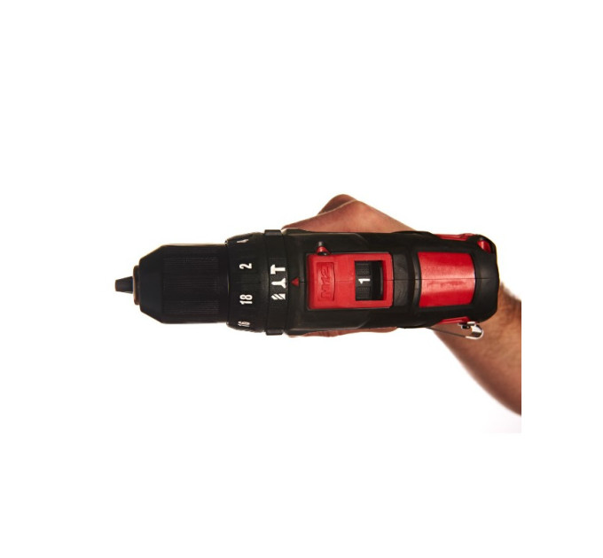 Дриль-шуруповерт акумуляторна ударна MILWAUKEE M12 BPD-202X (30 Нм) (ЗУ+2ак.Х2Ач+кейс)