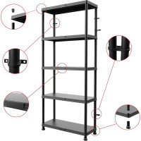 Система стеллажей QBRICK SYSTEM REGULAR 74/32см, 5 полок, 100кг (5901238261872)