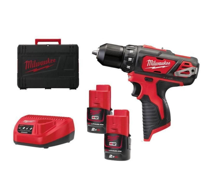 Дриль-шуруповерт акумуляторний MILWAUKEE M12 BDD-202C (30 Нм) (заміна на 4933499686)
