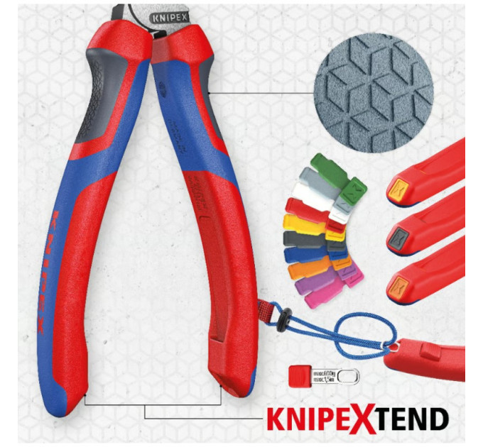 Пассатижи (плоскогубцы) особой мощности Ø11,5мм, 180мм KNIPEX 02 02 180, фосфатированные