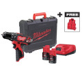 Дриль-шуруповерт ударний акумуляторний MILWAUKEE M12 BPDMC-202C (30 Нм) + ЖИЛЕТКА