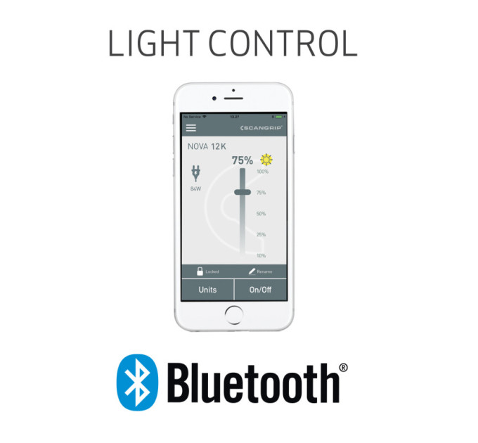 Прожектор переносной 12 000 lumen NOVA 12K SCANGRIP (с Bluetooth управлением)