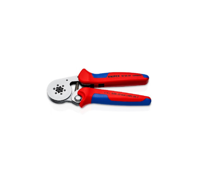 Інструмент для обпресування контактних гільз KNIPEX, з автоналаштуванням, 97 55 14