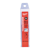 Свердло по металу THUNDERWEB HSS-G MILWAUKEE, DIN338, Ø3,9х75х43мм, (10шт)