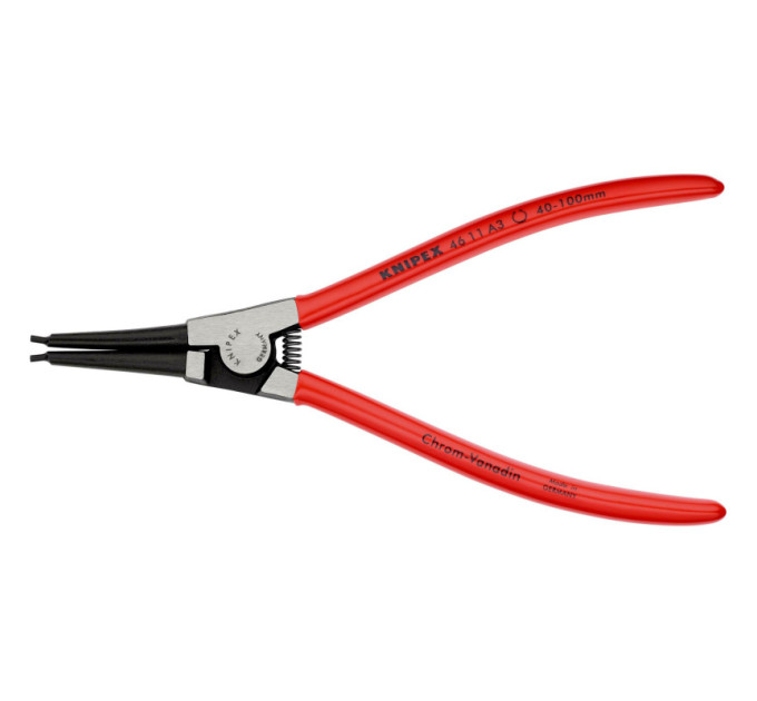 Щипцы для наружных стопорных колец прямые, Ø40-100мм KNIPEX 46 11 A3, Ø2,3мм фосфатированные