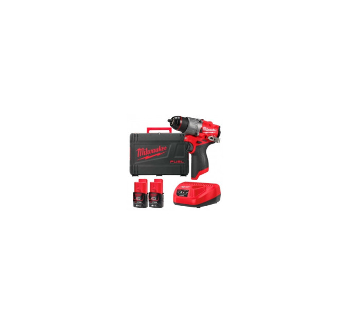 Дриль-шуруповерт акумуляторна безщіткова MILWAUKEE M12 FDD2-202X (37Нм)(ЗУ+2акк.Х2Ач+HDкейс)