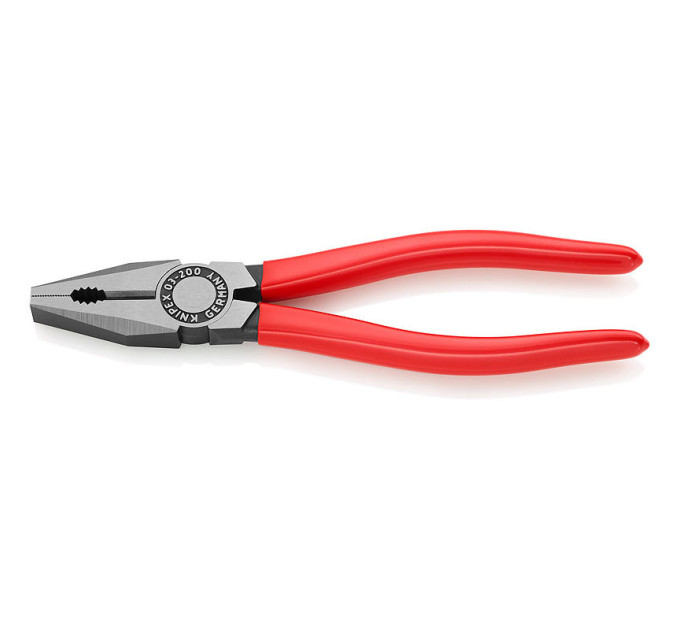 Пассатижи (плоскогубцы) комбинированные Ø13,0мм, 200мм KNIPEX 03 01 200, фосфатированные