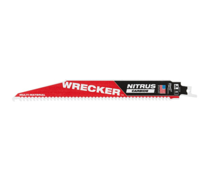 Полотно для сабельных пил WRECKER CARBIDE NITRUS MILWAUKEE, 230х4,2мм, (мультиматериал)