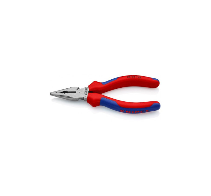 Пассатижи удлиненные (острогубцы) Ø8,0мм, 145мм KNIPEX 08 22 145, фосфатированные