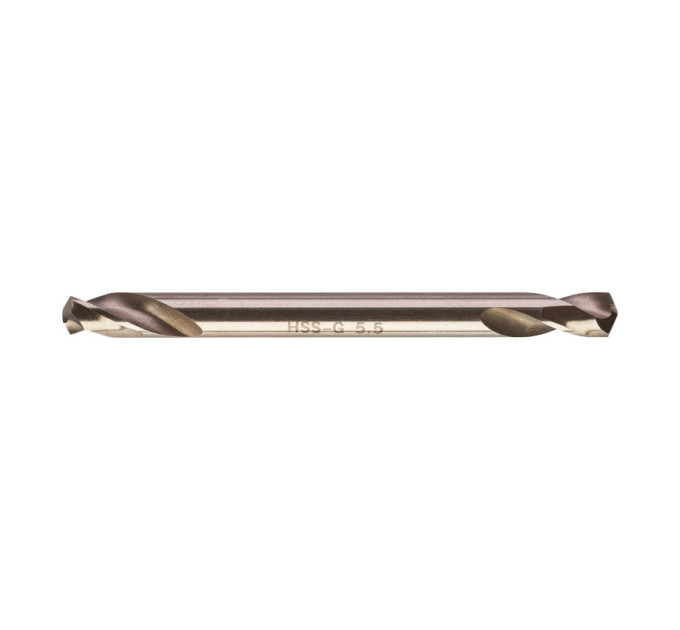 Сверло по металлу HSS-G MILWAUKEE, DIN 1412 C, Ø5,5х66х19мм, двухстороннее, (10шт)