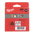 Шлифовальные листы MILWAUKEE, 93х93х93мм HL, зерно 180, (10шт)