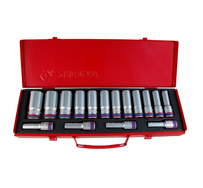 Набор головок 1/2" 16 ед. 12-ти гранные, длинные (10-32mm)