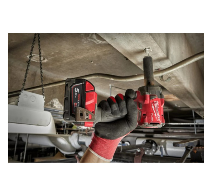 Гайковерт аккумуляторный бесщеточный MILWAUKEE 1/2" (339 Нм) M18 FIW2P12-0X, с пином (каркас+кейс)