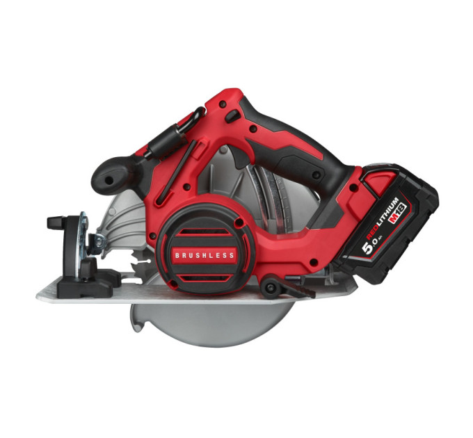 Пила дисковая аккумуляторная бесщеточная MILWAUKEE M18 BLCS66-502X Ø165мм (ЗУ+2акк.Х5Ач+HDкейс)