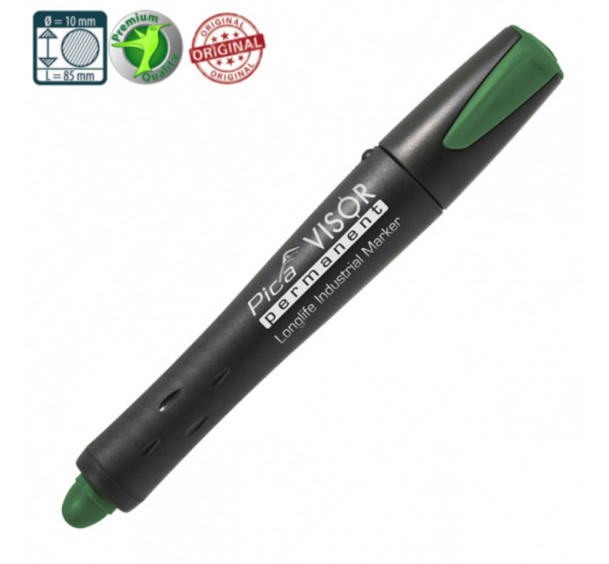 Маркер сухой промышленный Pica 990/36 Visor Permanent Building Crayon, зеленый