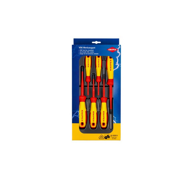 Набор диэлектрических отверток с зауженным рабочим концом KNIPEX 00 20 12 V03, Phillips/Pozidriv