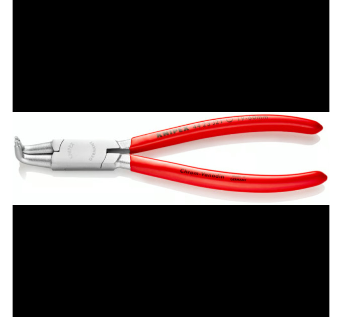 Щипцы для стопорных колец загнутые 90° Ø19-60мм, 170мм KNIPEX 44 23 J21, (Ø1,8мм) хромированные
