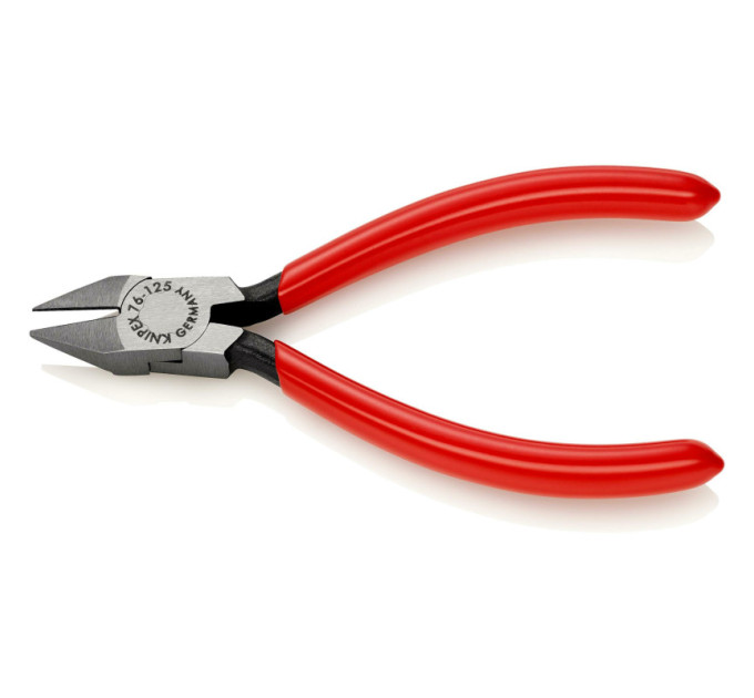 Кусачки боковые (бокорезы) для электроники, Ø1,7мм, 125мм KNIPEX 76 81 125, фосфатированные