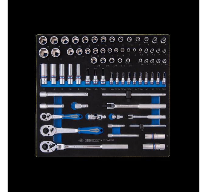 Набор торцевых головок 1/4 "+3/8" DR 75 ед. в ложементе