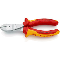 Кусачки боковые (бокорезы) особой мощности, Ø3,4мм, 160мм VDE KNIPEX 74 06 160 SB, хромированные