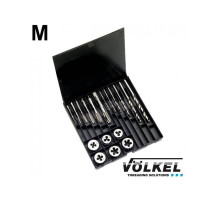 Набор метчиков и плашек M3-M10 18 ед. HSS-G  VOLKEL 80501
