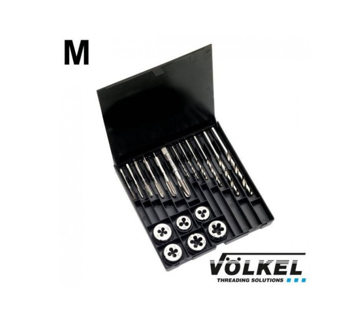 Набор метчиков и плашек M3-M10 18 ед. HSS-G VOLKEL 80501