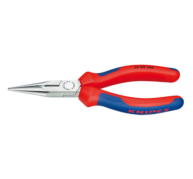 Круглогубцы плоские с режущими кромками Ø2,5мм, 160мм KNIPEX 25 01 160, фосфатированные