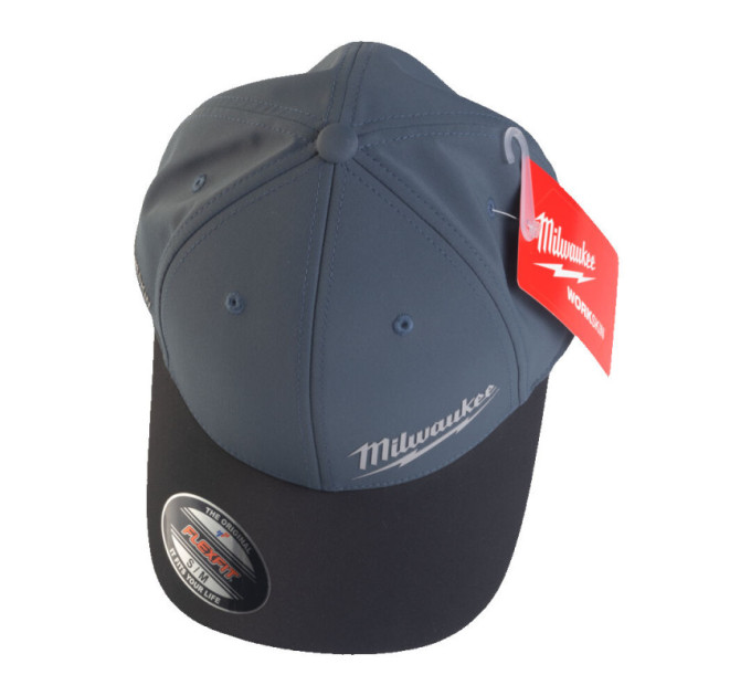 Бейсболка PERFORMANCE MILWAUKEE BCP BLU, дышащая, синяя, L/XL