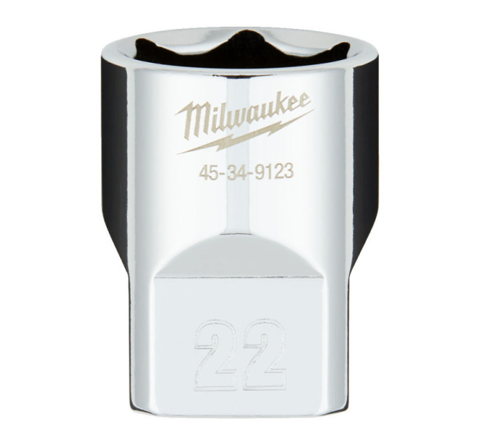 Головка торцевая хромированная ½” 6гр. MILWAUKEE, 22мм