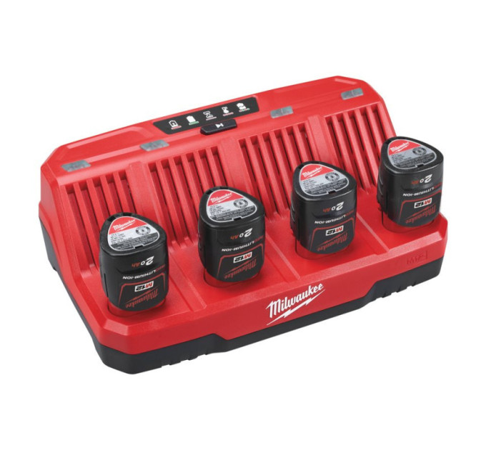 Зарядний пристрій MILWAUKEE M12 C4 (для 4х акум. М12) 4932430554