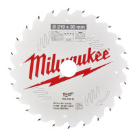Диск пильный по дереву для настольных пил PFTE MILWAUKEE, Ø210х30х1,9мм, 24 зуб.