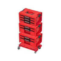 Набор ящиков QBRICK SYSTEM PRO RED DRAWER WORKSHOP SET 6, 2.0 RUHD мобильный шкаф (525x345x885мм)