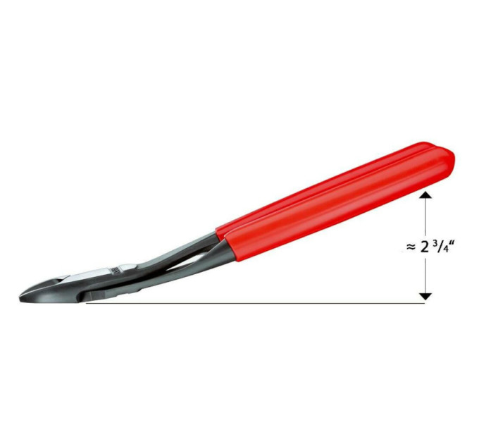 Кусачки боковые (бокорезы) особой мощности, 12°, Ø4,2мм, 200мм KNIPEX 74 21 200 SB, фосфатированные