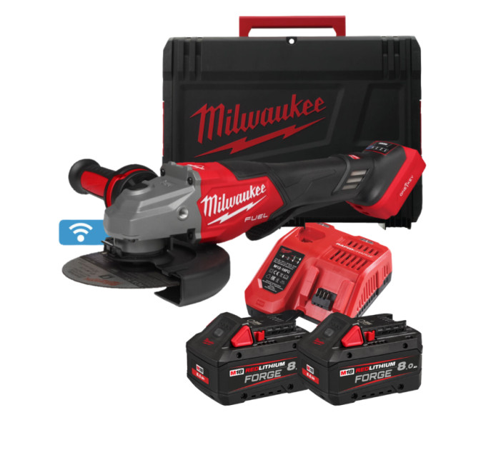 Шлифмашина угловая - болгарка аккумуляторная бесщёточная MILWAUKEE Ø125мм M18 FHSAGO125VXPDB2-802X